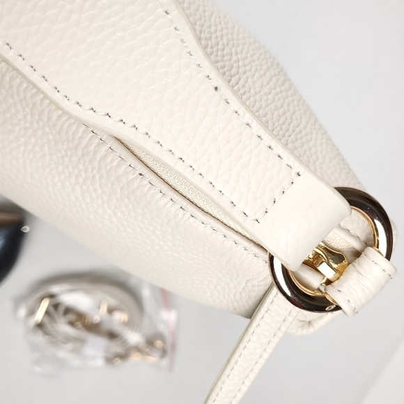 🔴 LAGGO Cream Pebbled Joyce Hobo Shoulder Bag - Picture 9 of 16